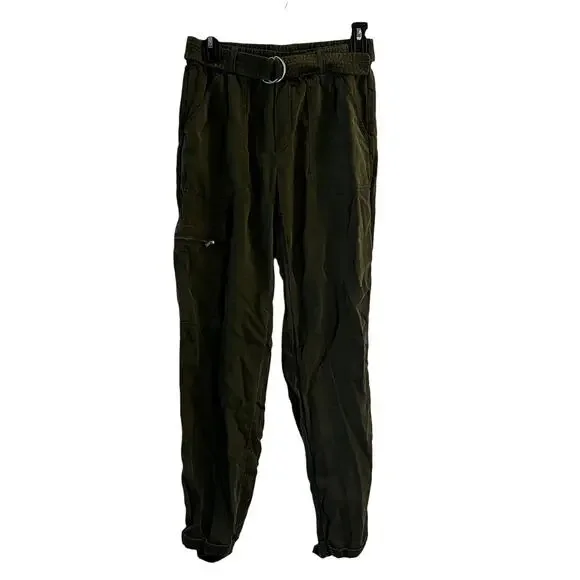 Joie lyocell casual belted pants in khaki green size XS - Picture 3 of 7